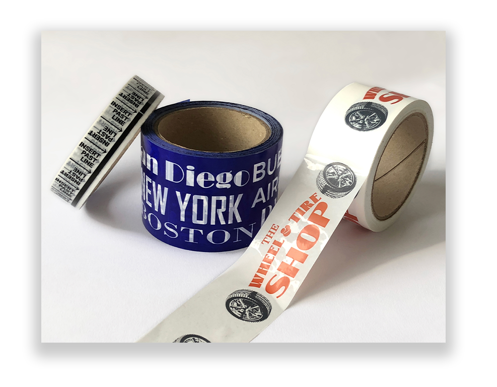 We improve your advertising and corporate image with custom tape.